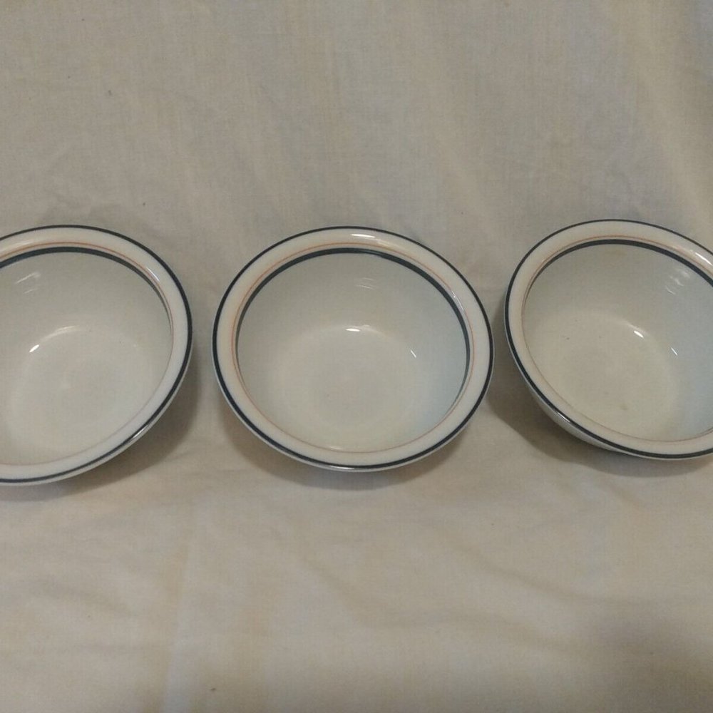 Beautiful Set of 3 Tempo Mikasa Tempo Blue 5-7/8"  Cereal Bowls NF500